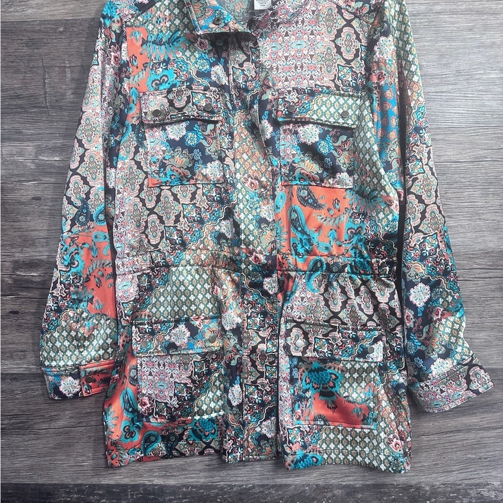 Ruby Rd. Colorful Teal Gold‎ Jacket